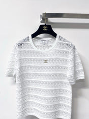 CHANEL 26S SLEEVELESS POLO KNIT TOP STYLE 1138