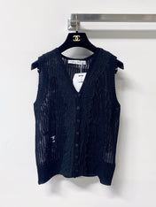 DIOR 26S V-NECK SLEEVELESS KNIT TOP 1244