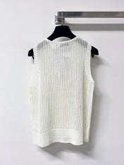 DIOR 26S V-NECK SLEEVELESS KNIT TOP 1243