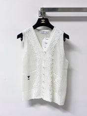 DIOR 26S V-NECK SLEEVELESS KNIT TOP 1243