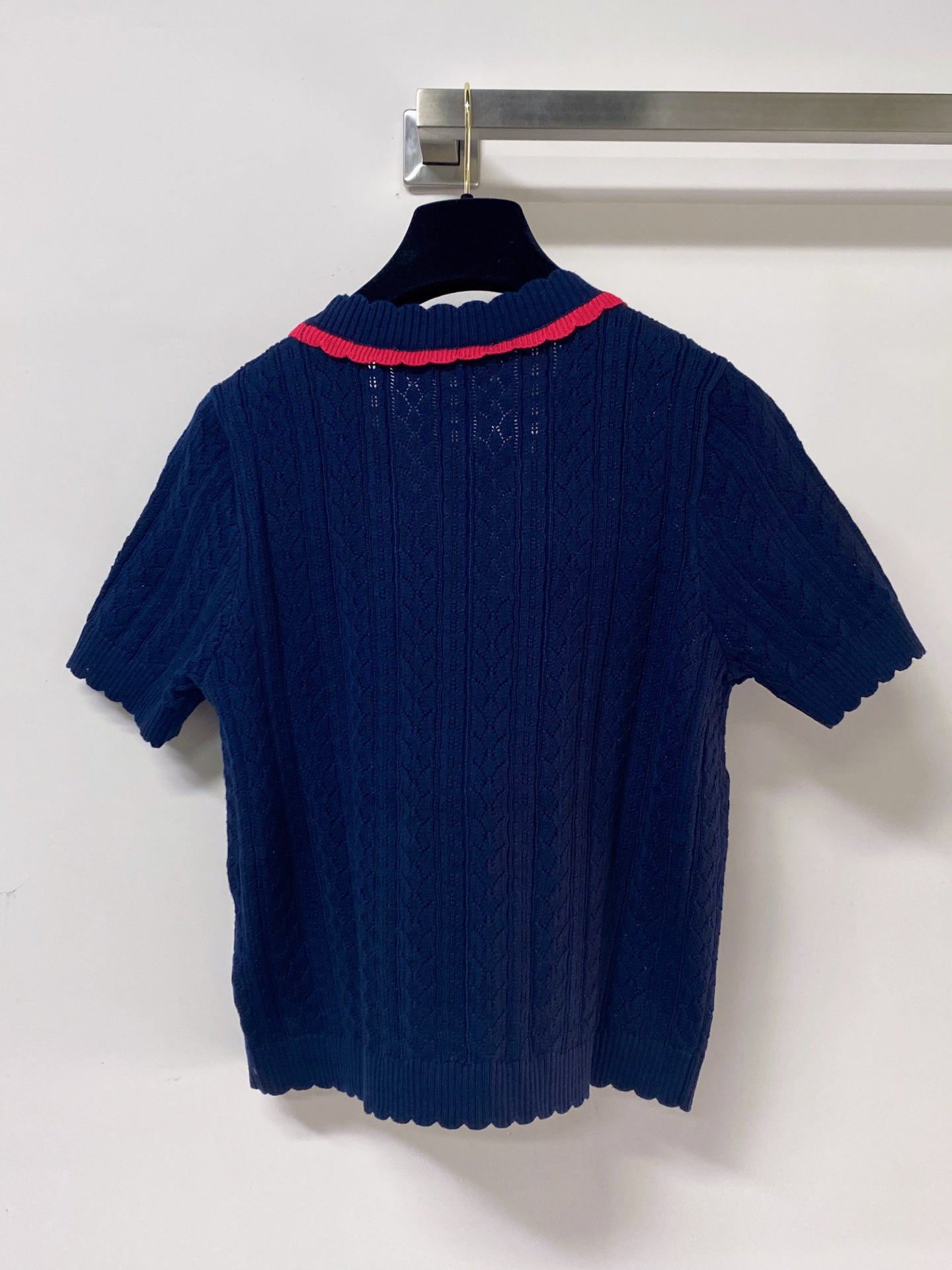 VALENTINO 26S SHORT-SLEEVE KNIT CARDIGAN 471