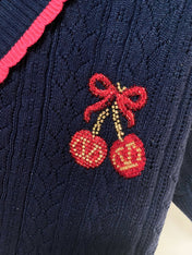 VALENTINO 26S SHORT-SLEEVE KNIT CARDIGAN 471