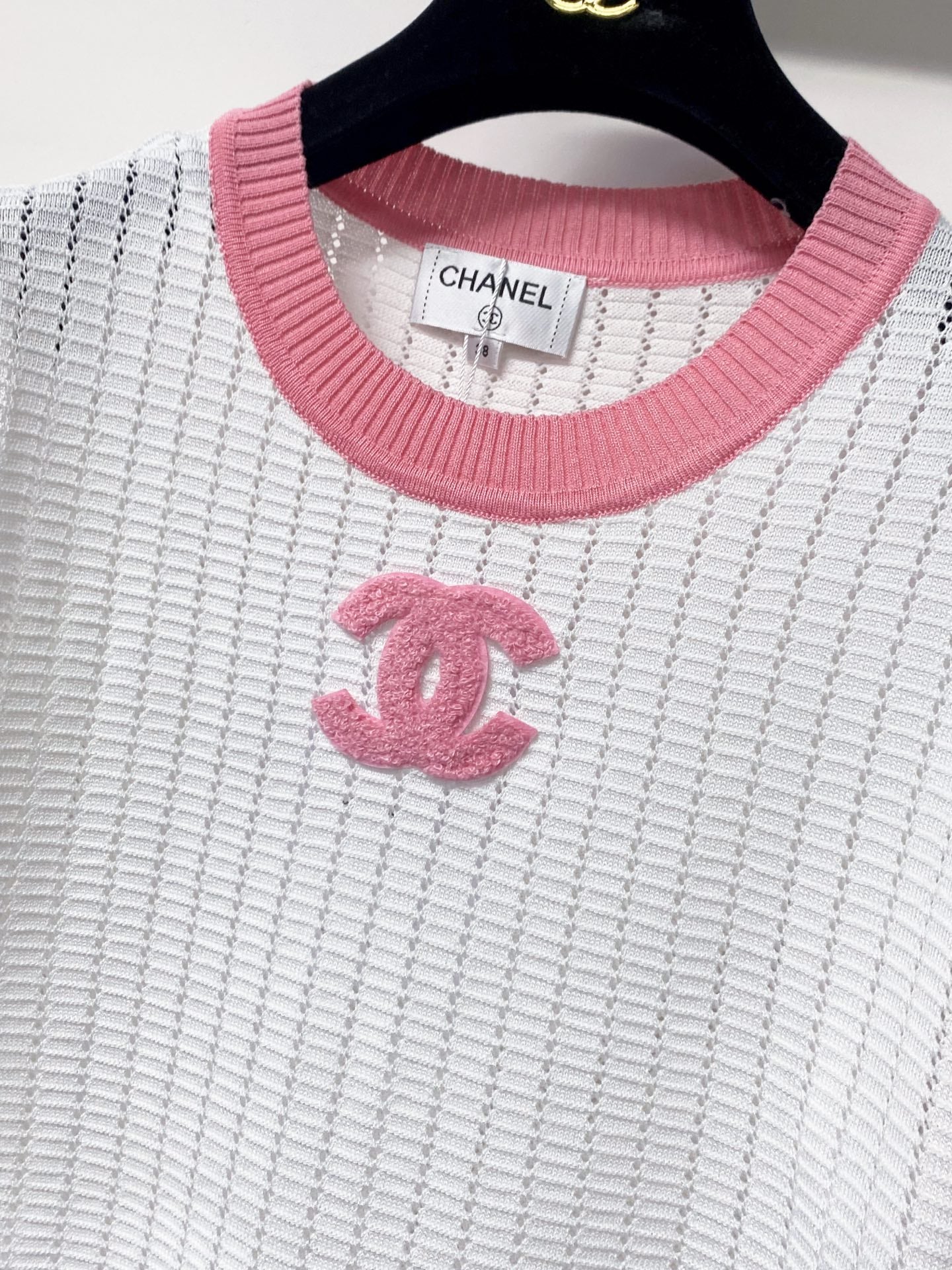 CHANEL 26S SHORT SLEEVE KNIT TOP STYLE 1244