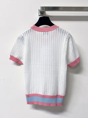 CHANEL 26S SHORT SLEEVE KNIT TOP STYLE 1244