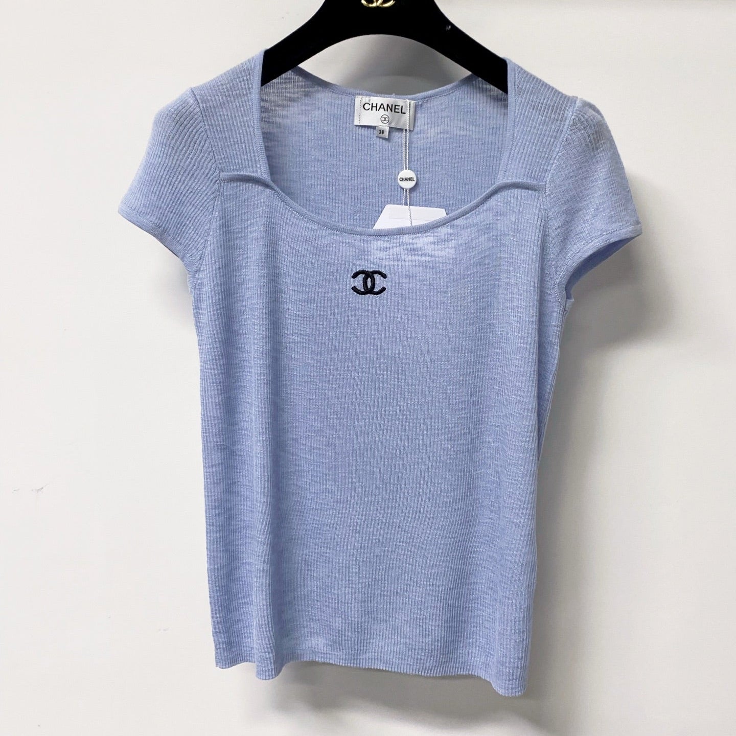 CHANEL 26S KNIT SHORT SLEEVE TOP STYLE 1257