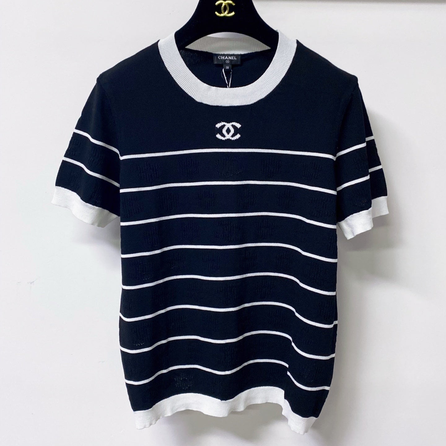 CHANEL 26S SHORT SLEEVE KNIT T-SHIRT STYLE 1267