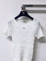 CHANEL 26S KNIT SHORT SLEEVE TOP STYLE 1269