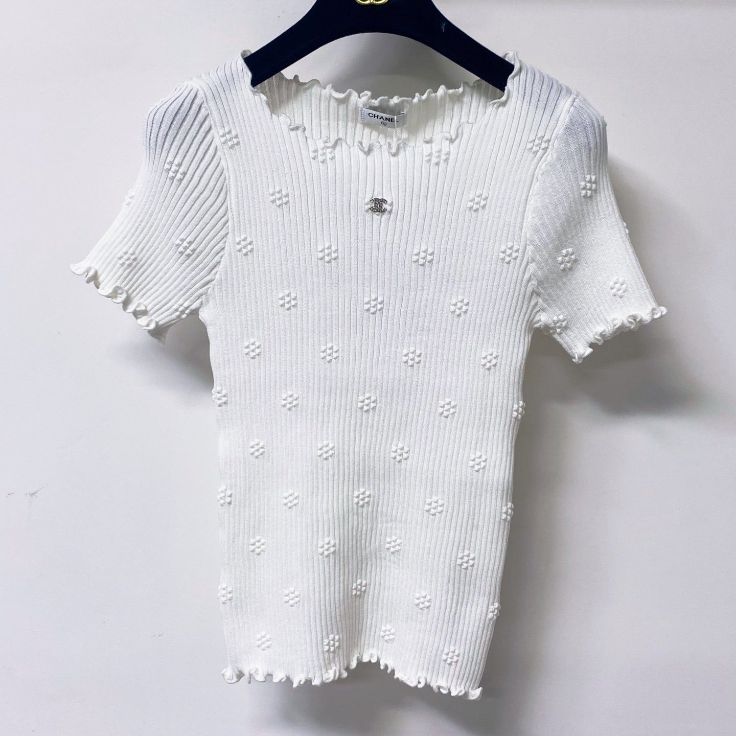 CHANEL 26S KNIT SHORT SLEEVE TOP STYLE 1269
