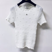CHANEL 26S KNIT SHORT SLEEVE TOP STYLE 1269