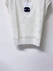 CHANEL 26S KNIT V-NECK TOP STYLE 1271
