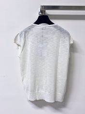 CHANEL 26S KNIT V-NECK TOP STYLE 1271