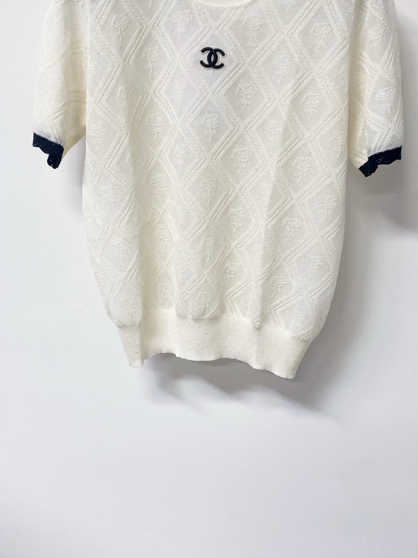 CHANEL 26S SHORT SLEEVE KNIT TOP STYLE 1236