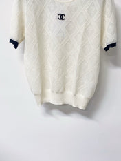 CHANEL 26S SHORT SLEEVE KNIT TOP STYLE 1236
