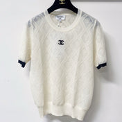 CHANEL 26S SHORT SLEEVE KNIT TOP STYLE 1236