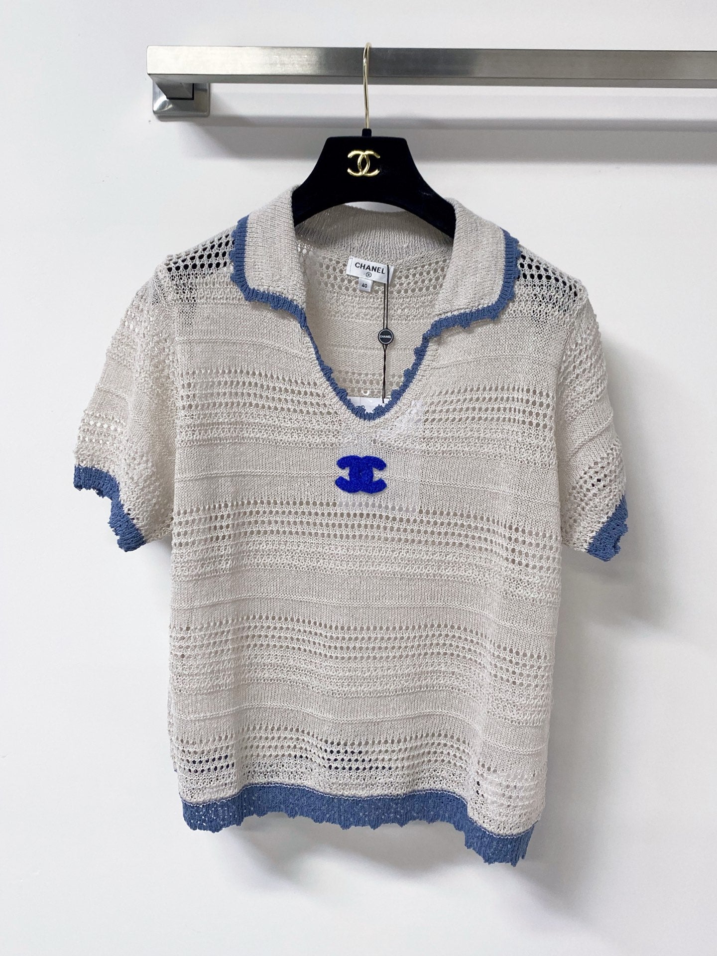 CHANEL 26S SHORT-SLEEVE KNIT TOP 1464