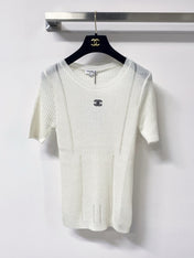 CHANEL 26S SHORT-SLEEVE KNIT TOP 1304