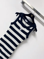 CHANEL 26S STRIPED KNIT DRESS 1297