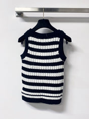 CHANEL 26S STRIPED KNIT TANK 1296