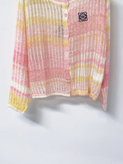 LOEWE 26S PASTEL OPEN-KNIT CARDIGAN 569