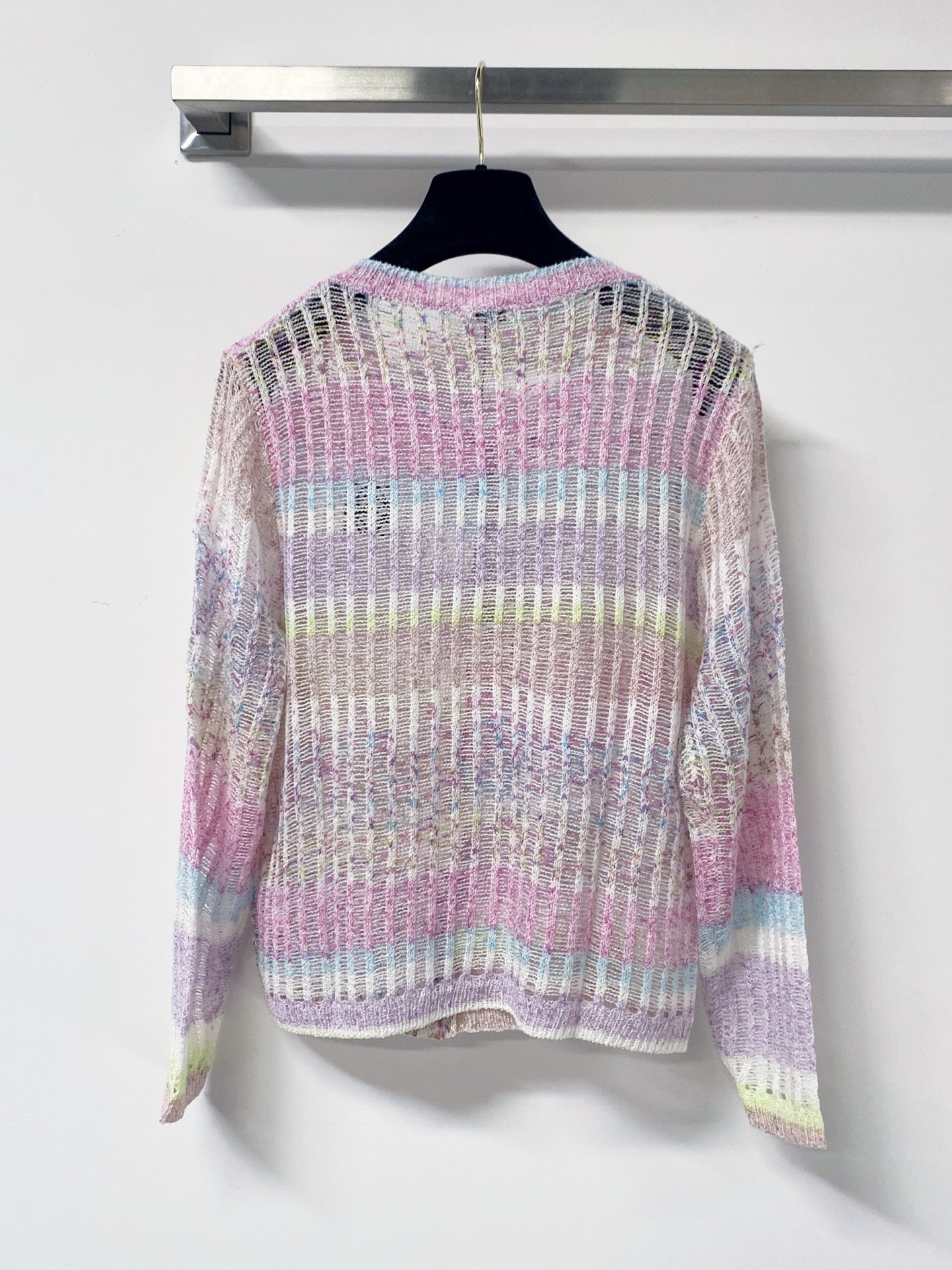 LOEWE 26S PASTEL OPEN-KNIT CARDIGAN 568