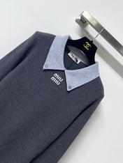 MIUMIU 26S KNIT POLO SWEATER 1464