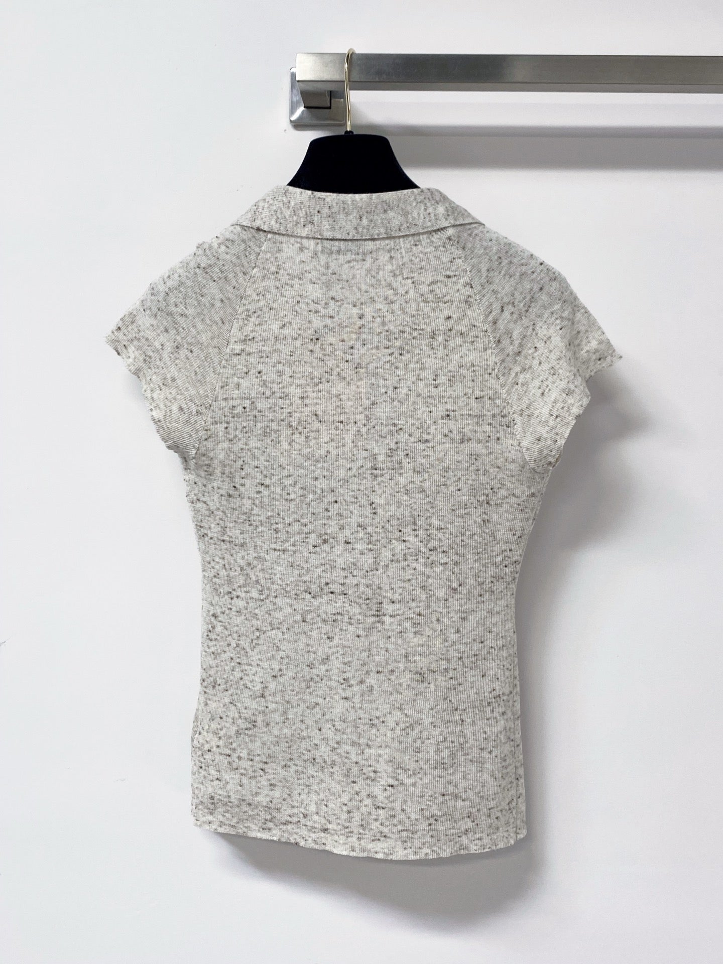 MIUMIU 26S SHORT-SLEEVE KNIT TOP 1457