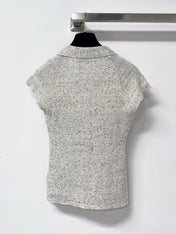 MIUMIU 26S SHORT-SLEEVE KNIT TOP 1457