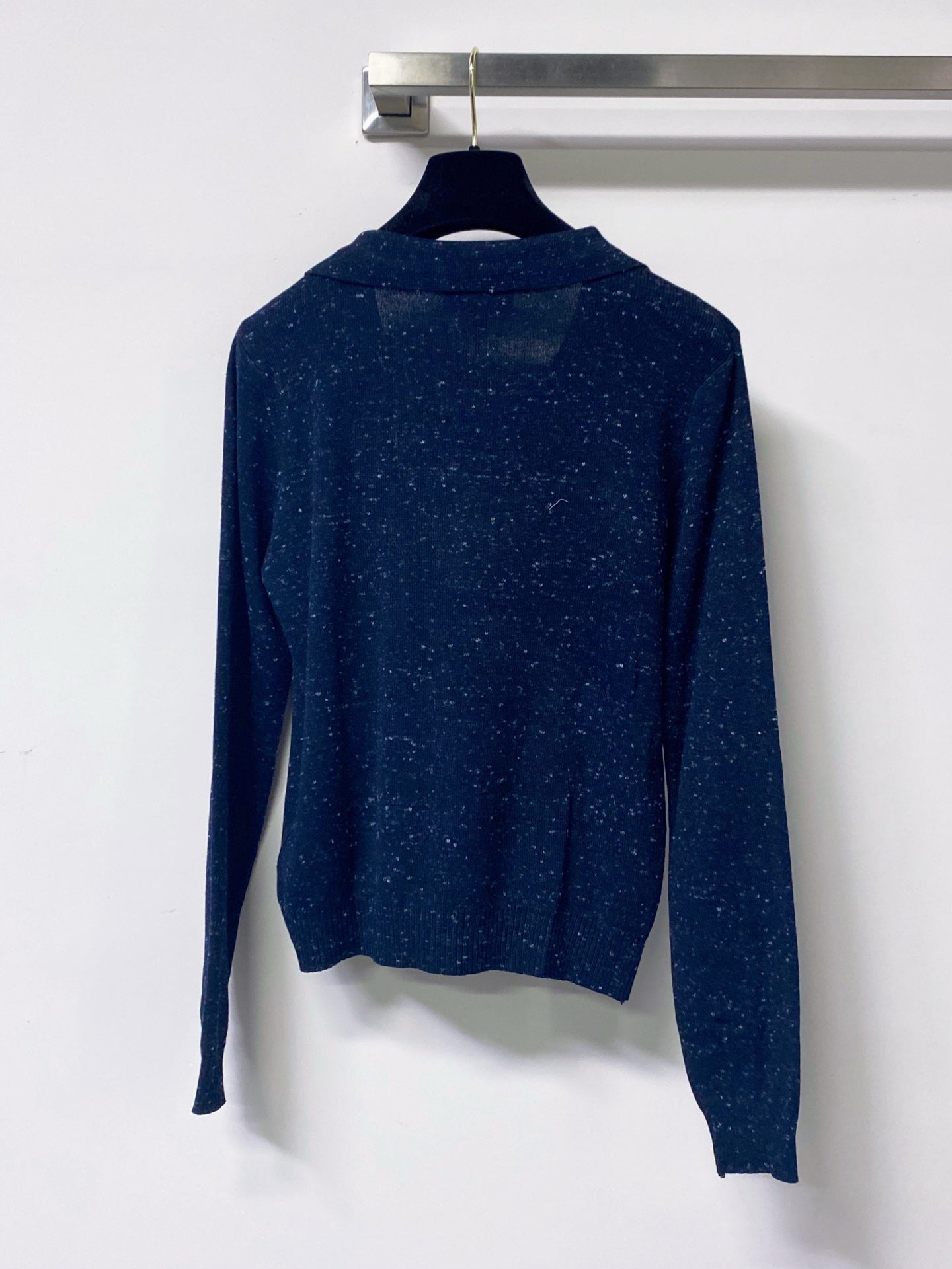CHANEL 26S LONG SLEEVE KNIT POLO TOP 1621