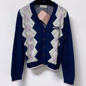MIUMIU 26S V-NECK KNIT CARDIGAN 1348