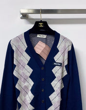MIUMIU 26S V-NECK KNIT CARDIGAN 1348