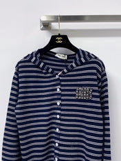 MIUMIU 26S HOODED KNIT CARDIGAN 1345
