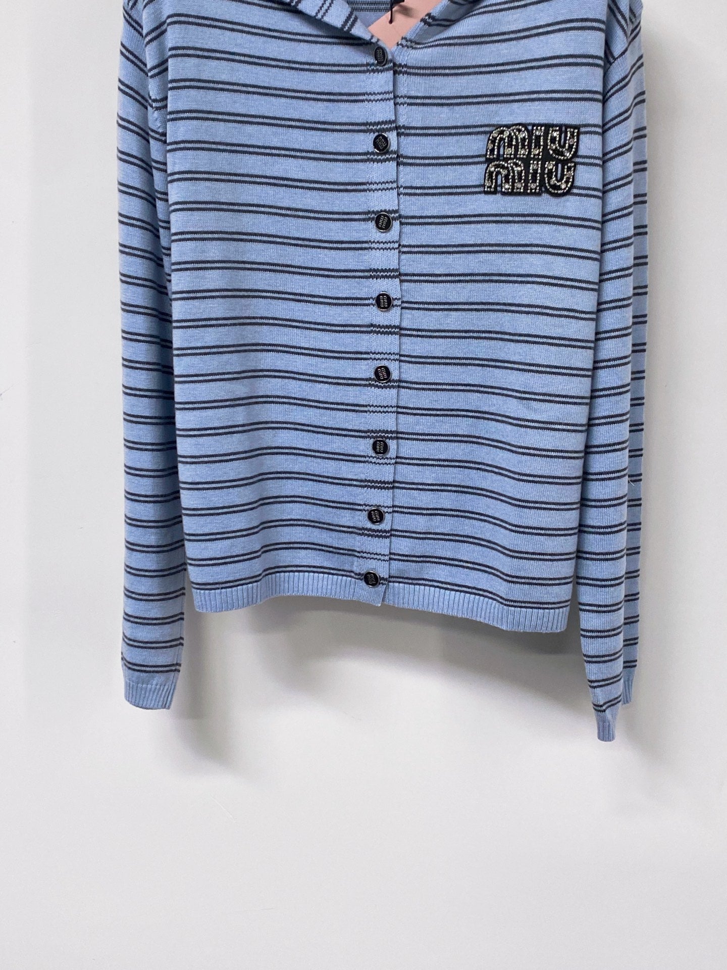 MIUMIU 26S HOODED KNIT CARDIGAN 1344