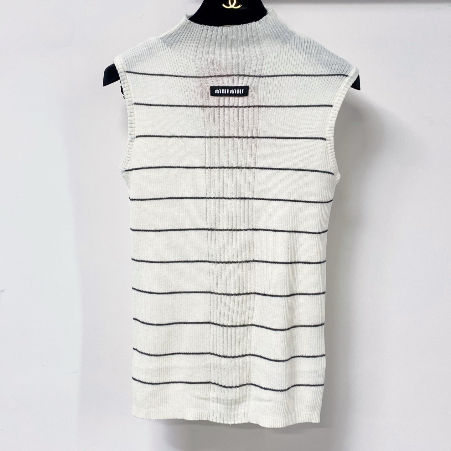 MIUMIU 26S MOCK-NECK KNIT TANK TOP 1340