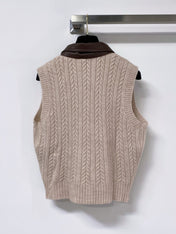 MIUMIU 26S KNIT ZIP-UP SWEATER VEST 1350