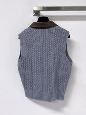 MIUMIU 26S KNIT ZIP-UP SWEATER VEST 1349