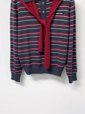 MIUMIU 26S LONG-SLEEVE KNIT POLO SWEATER 1267