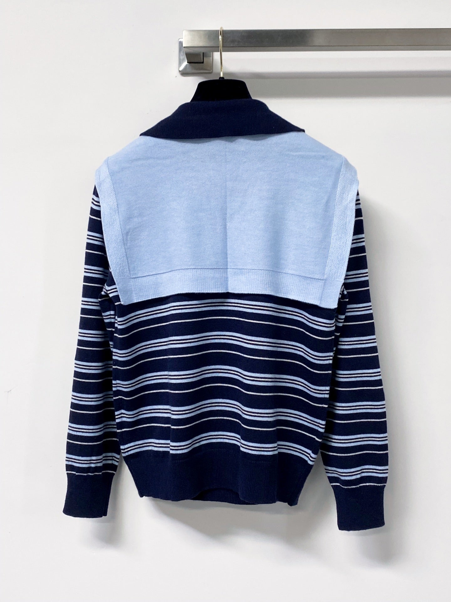 MIUMIU 26S LONG-SLEEVE KNIT POLO SWEATER 1266