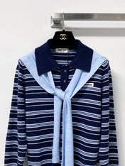 MIUMIU 26S LONG-SLEEVE KNIT POLO SWEATER 1266