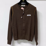 MIUMIU 26S ZIP-UP KNIT CARDIGAN 1263
