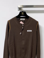 MIUMIU 26S ZIP-UP KNIT CARDIGAN 1263