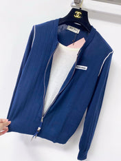 MIUMIU 26S ZIP-UP KNIT CARDIGAN 1262