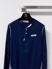 MIUMIU 26S ZIP-UP KNIT CARDIGAN 1262