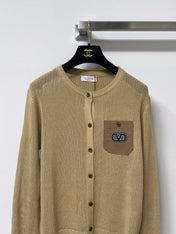 VALENTINO 26S CREW NECK KNIT CARDIGAN 323