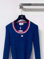 CHANEL 26S TRIM RIBBED KNIT TOP 1667
