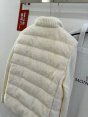 MONCLER 25S WOOL CARDIGAN IN WHITE 068