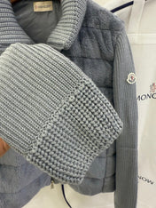 MONCLER 25S WOOL CARDIGAN IN GRAY 069