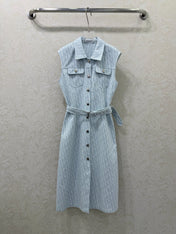 DIOR 26S SLEEVELESS MONOGRAM PRINT DRESS 1218