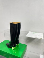 TEX HIGH BOOT IN BLACK PATENT CALFSKIN