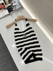 LW 25S HALTER NECK KNIT TOP 265542