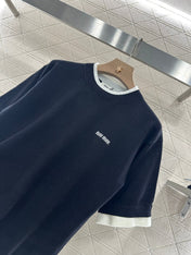 MIUMIU SHORT-SLEEVE KNIT TOP 276589